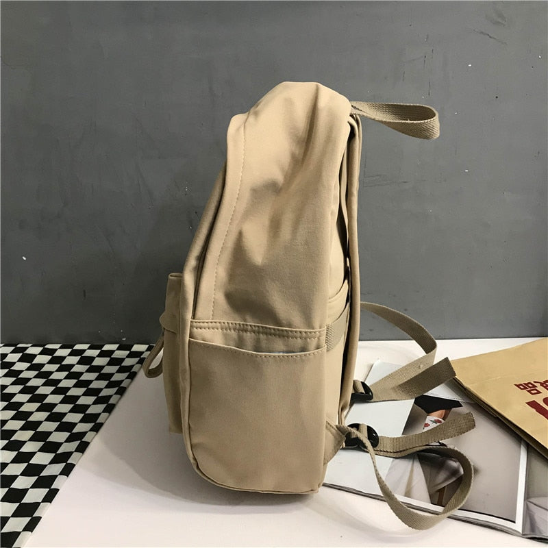 Women's Simple Canvas Backpack