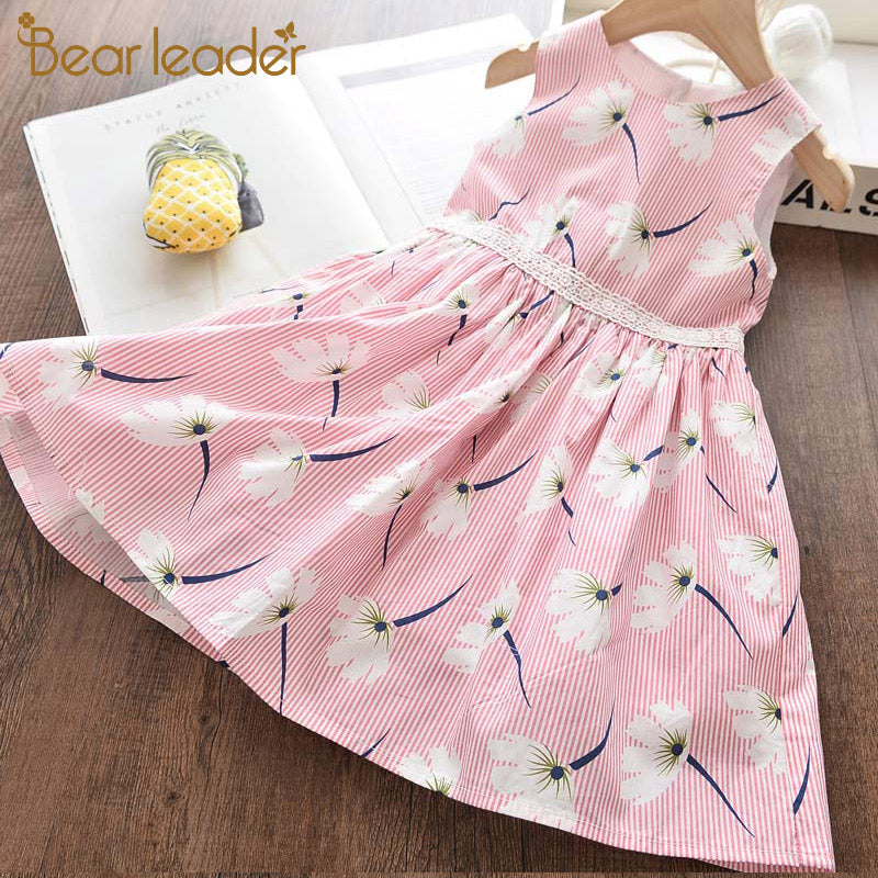 Girls Summer Floral Printed Dress