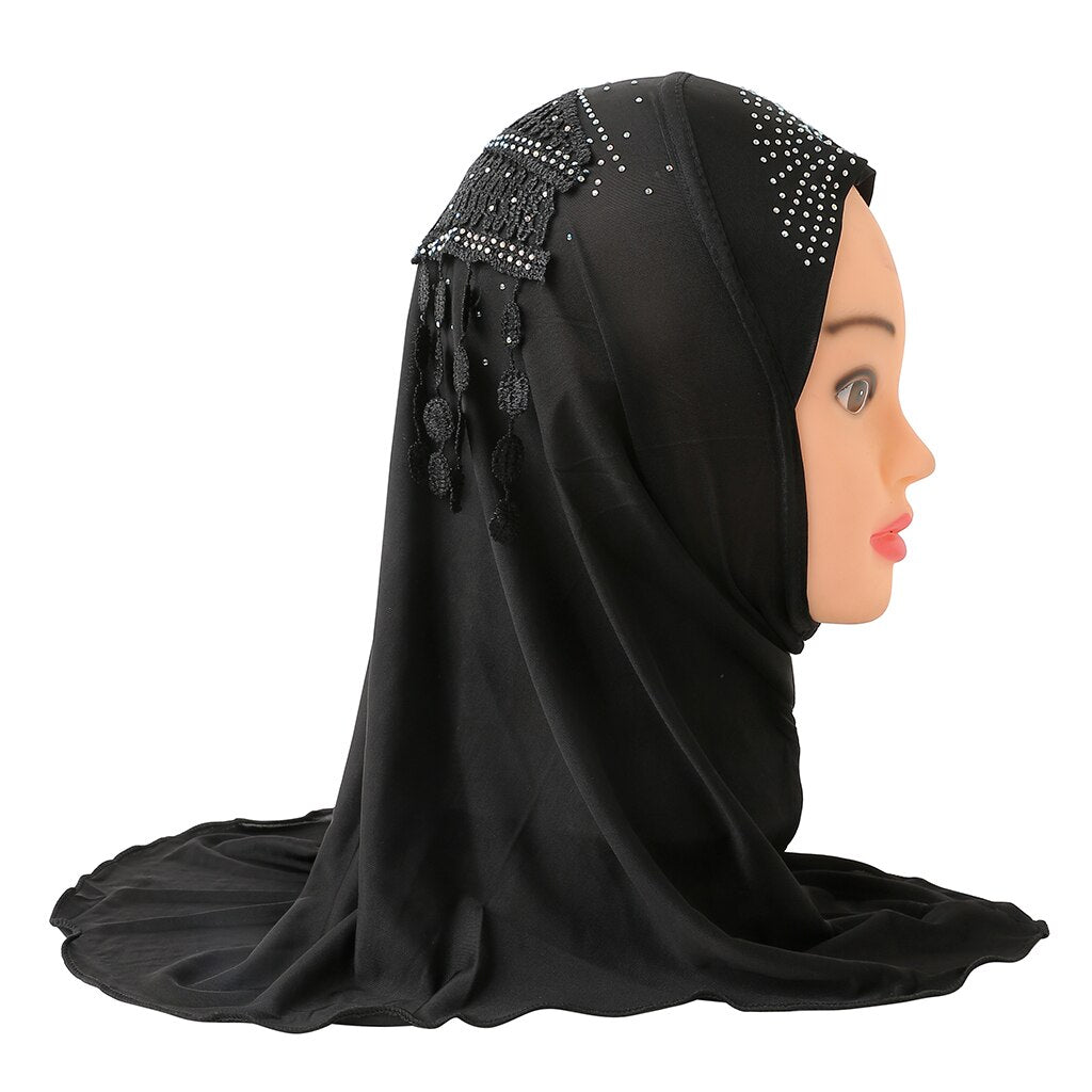 Girl's Crystal Lace Hijab