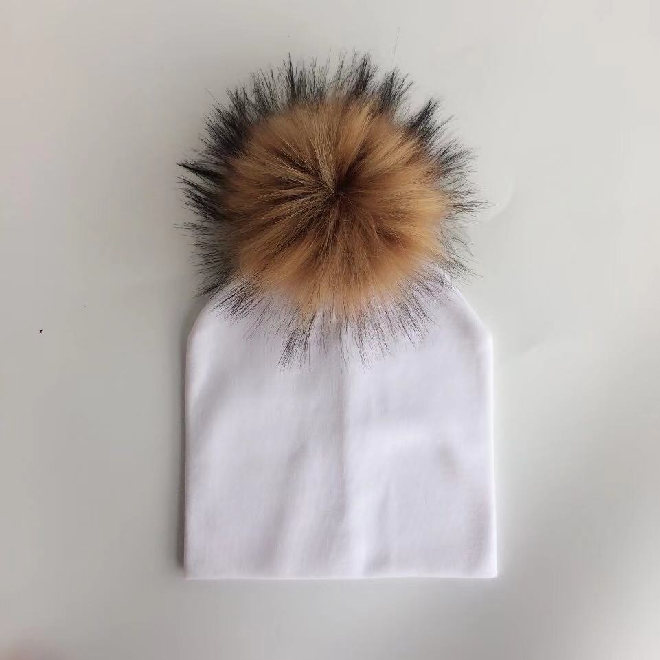 Baby's Cotton Hat with Pompom