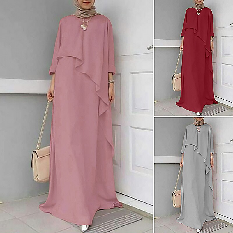 Women's Muslim Ruffled Dress
