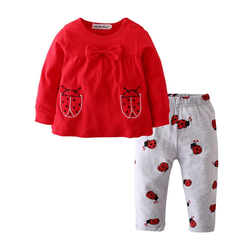 Baby Girl's Printed Sweatshirt, Pants and Headband 3 Pcs Set