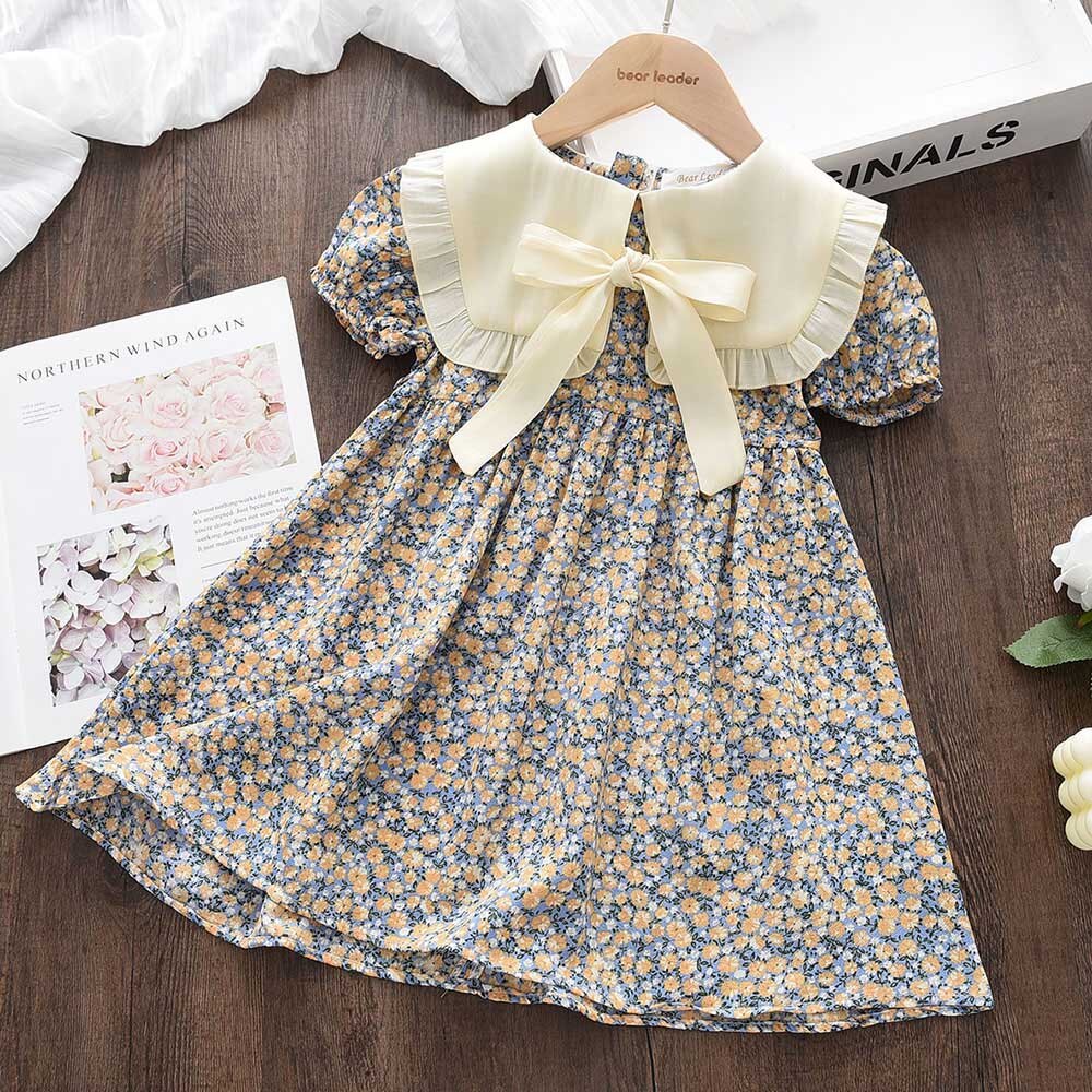 Girls Summer Floral Printed Dress