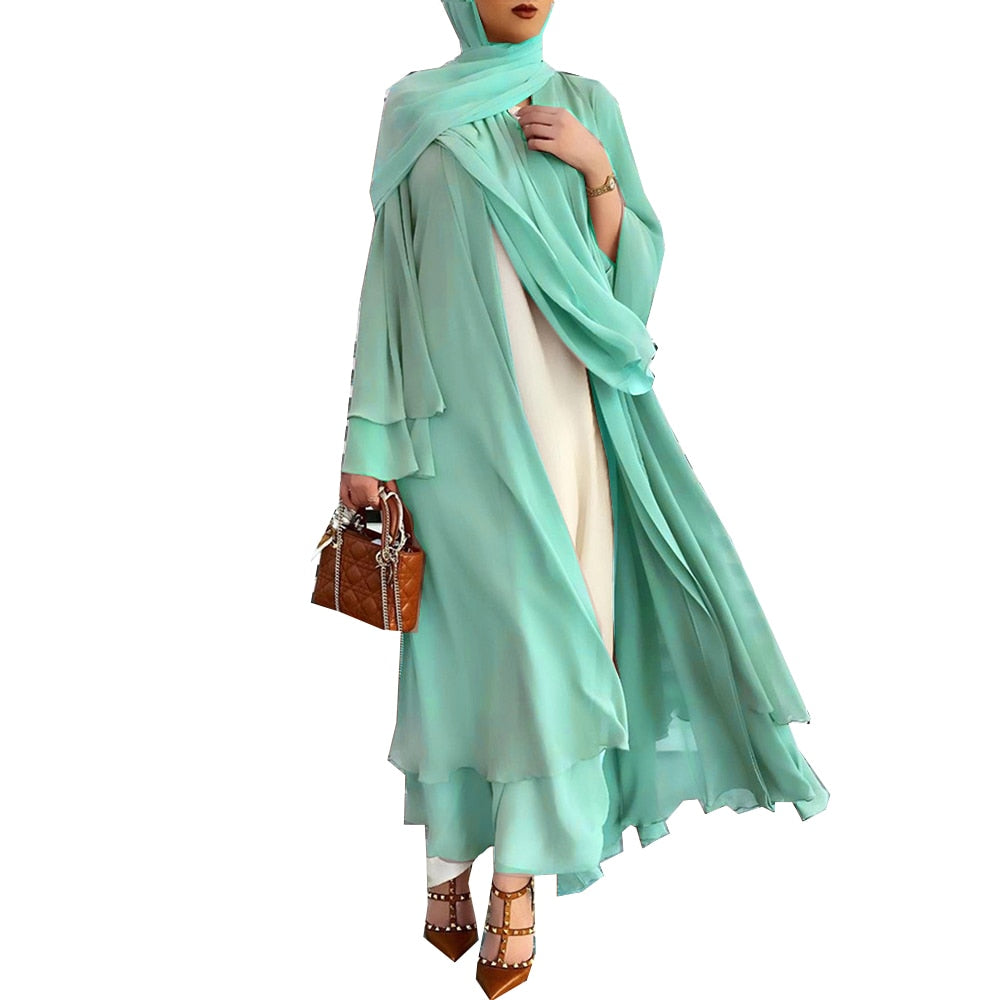 Women's Muslim Chiffon Abaya