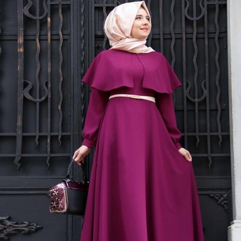 Fashion Colorful Muslim Women's Modal Dress