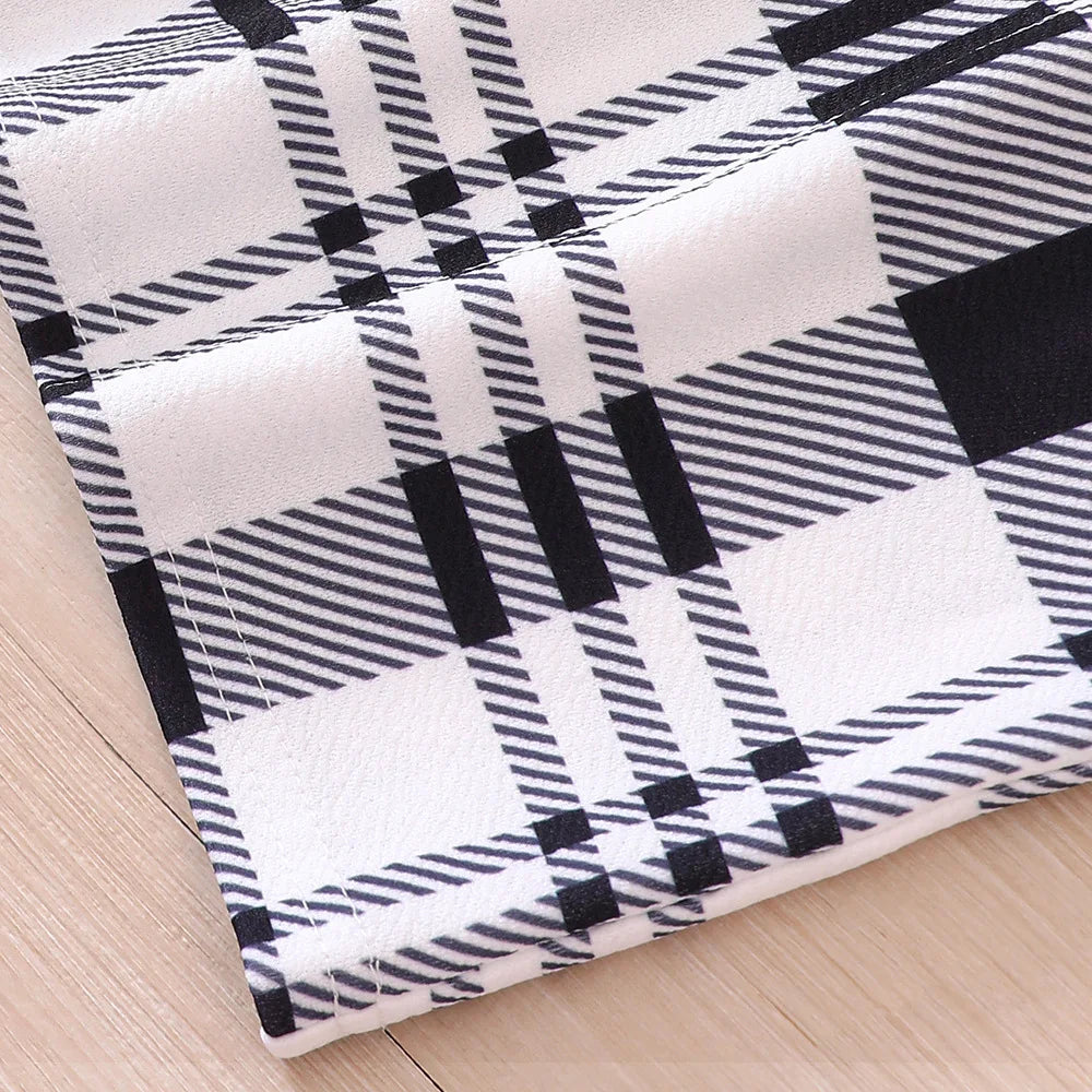 Kids Casual Clothing Sets Outfits for Girls 2024 Autumn Children Fashion Long Sleeve Short Tops Plaid Cami Bodycon Dress 5-14Y