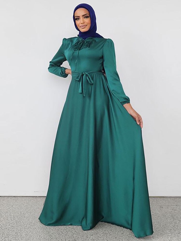 Women's Muslim Satin Abaya