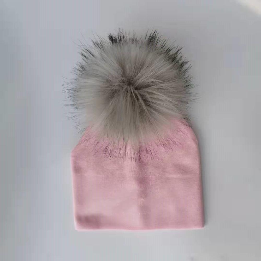 Baby's Cotton Hat with Pompom