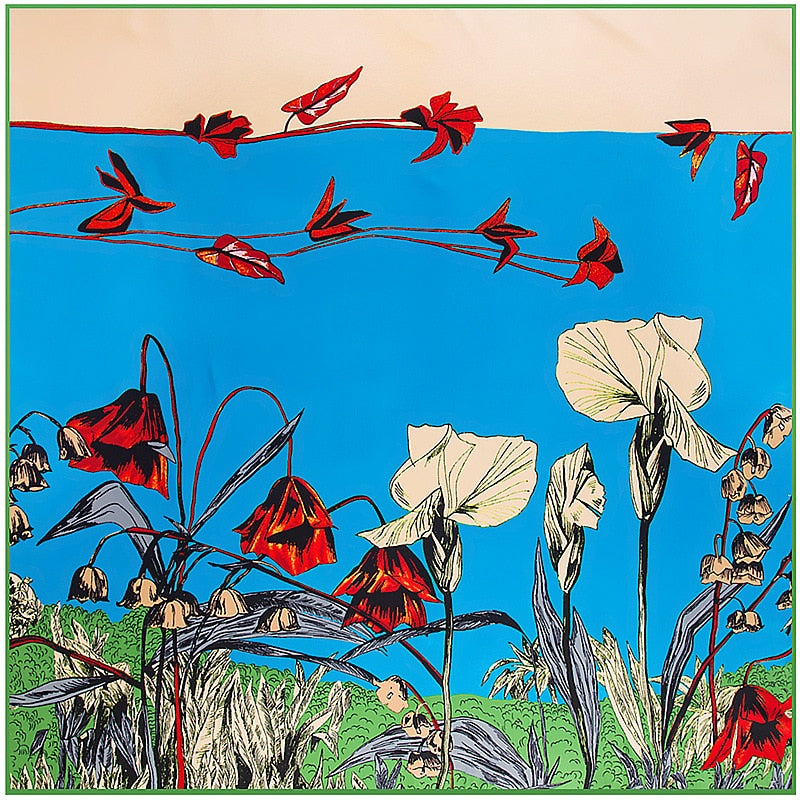 Women's Pure Silk Head Scarf