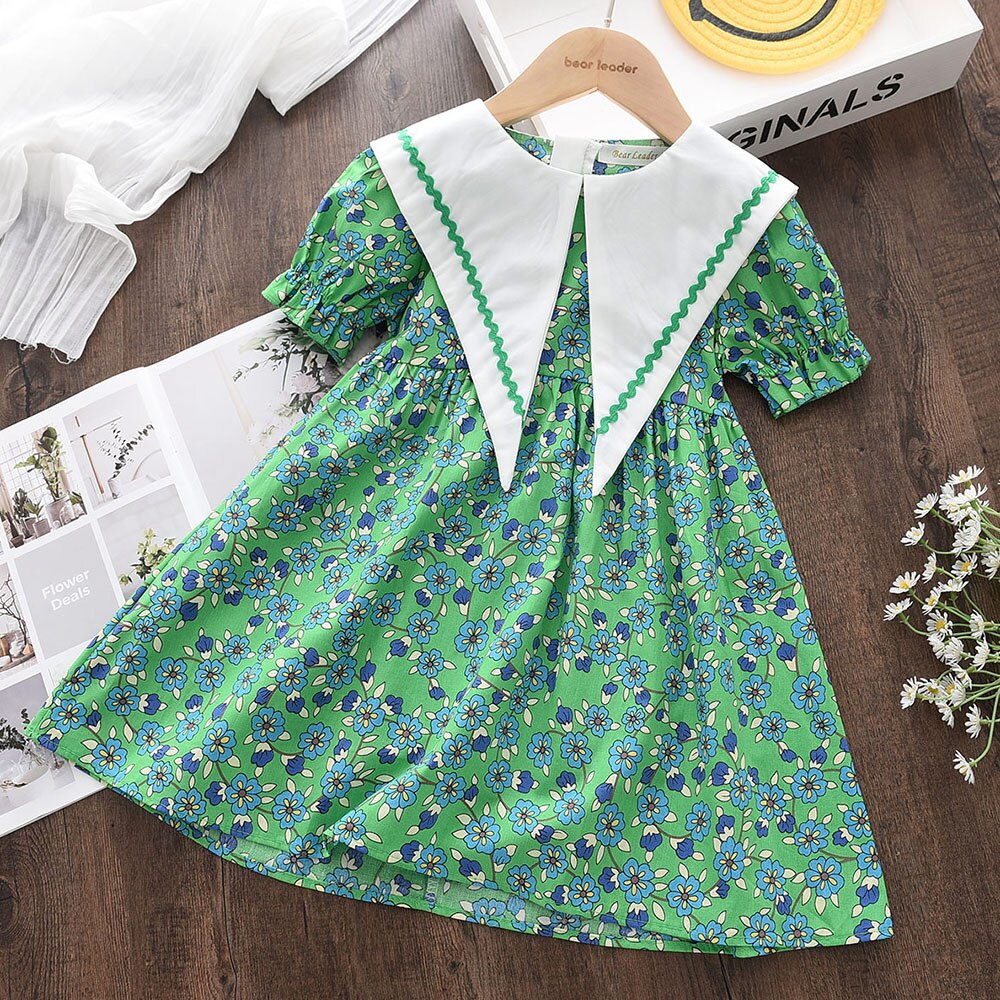 Girls Summer Floral Printed Dress