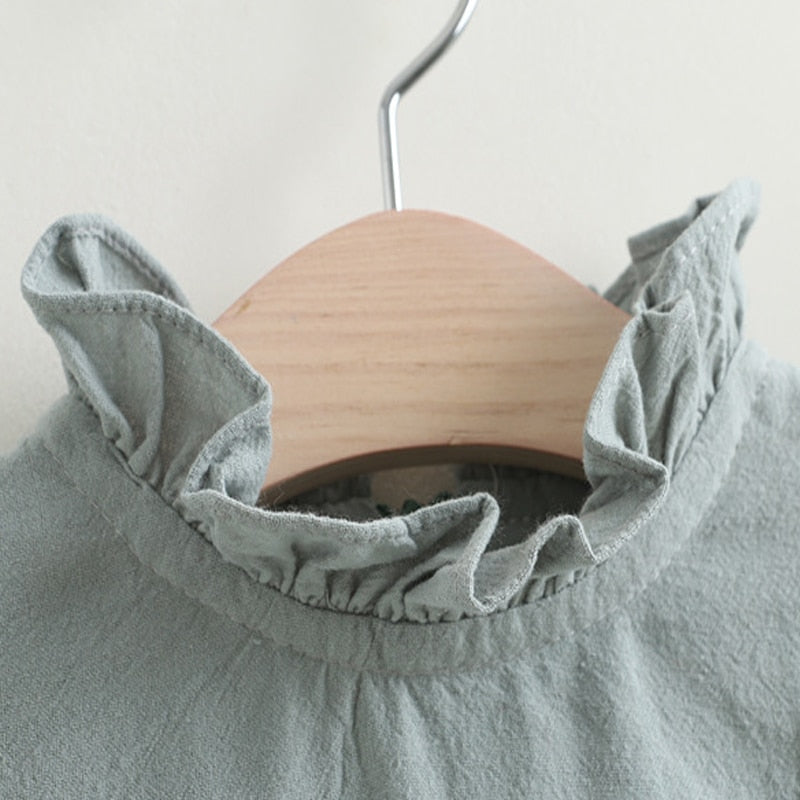 Girl's Mini Dress with Flowers Appliques