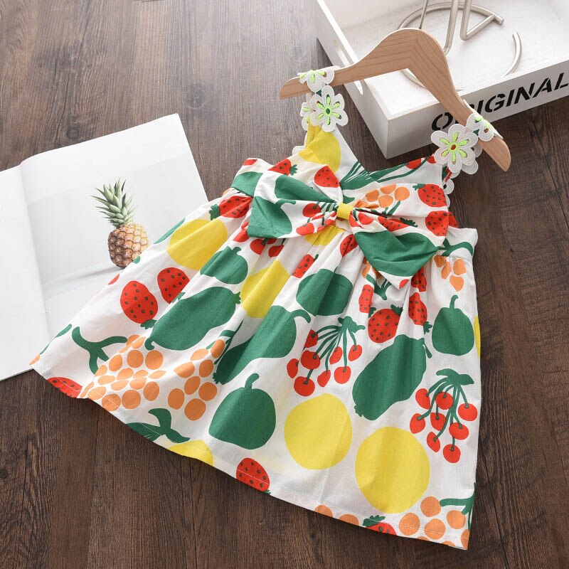 Girls Summer Floral Printed Dress