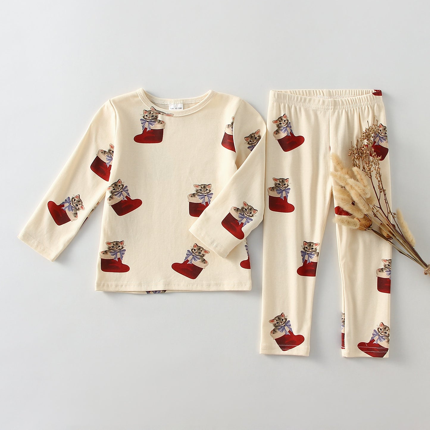Girl's Patterned Pajama Set