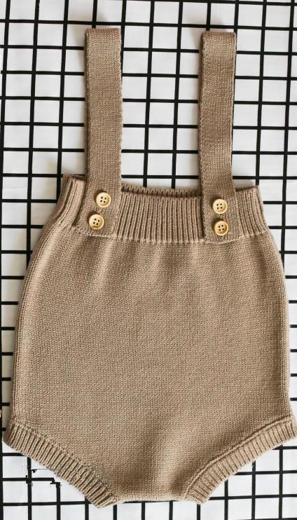 Solid Color Baby's Romper