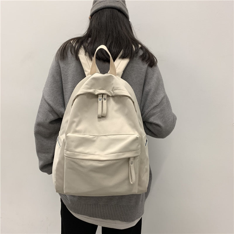 Women's Simple Canvas Backpack