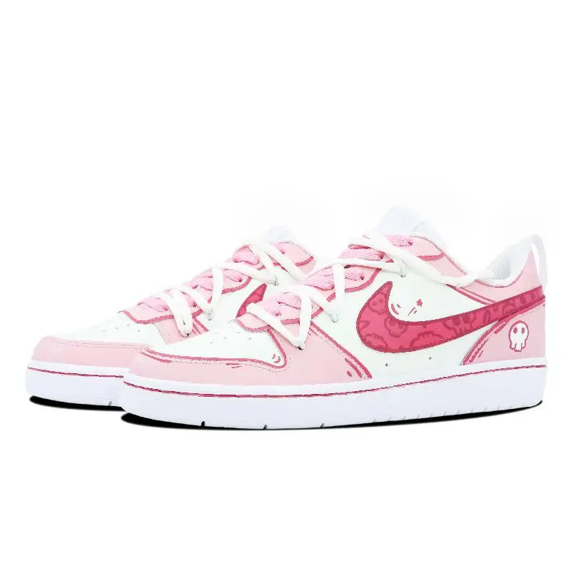 [Custom Female Barbie Kid]Nike Court Borough Series Skateboard Shoes Women's Low-Top Yellow