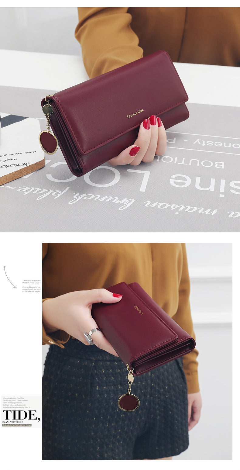 Women's Leather Multi-Functional Long Wallet